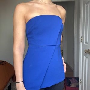 BCBGeneration Electric Blue Strapless Bustier Size 2